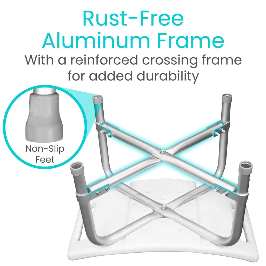 Vive Bariatric Shower Chair rust free frame