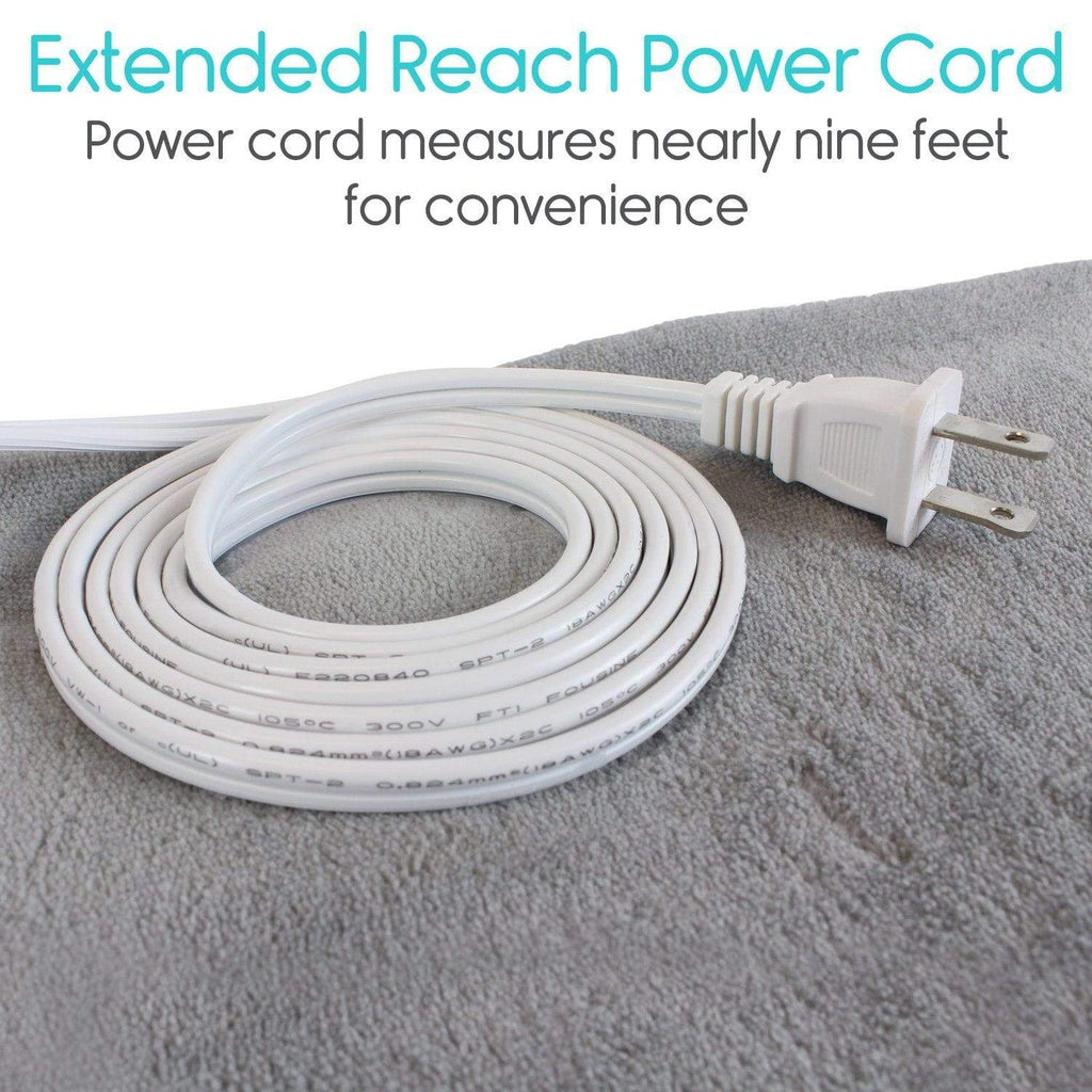 Vive heating pad has a long power cord