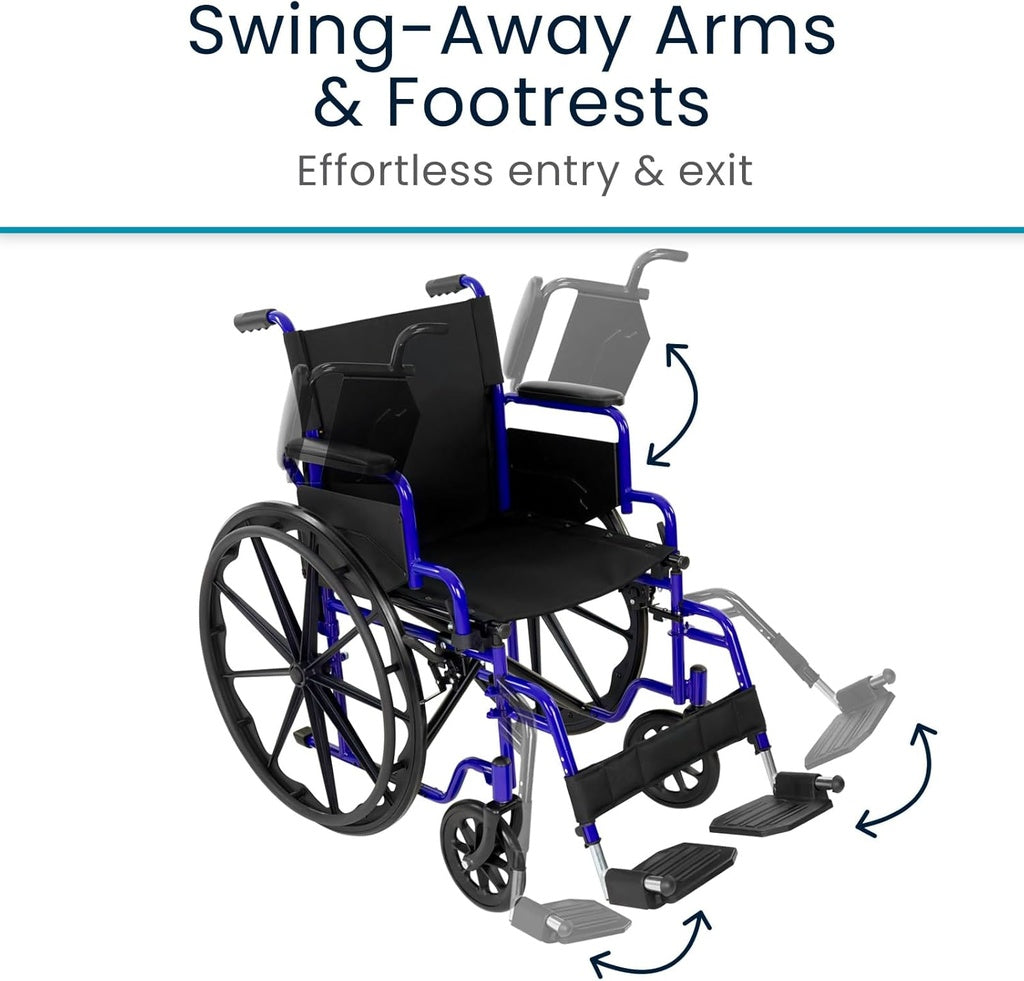 Core Manual Wheelchair swing away foot and armrests