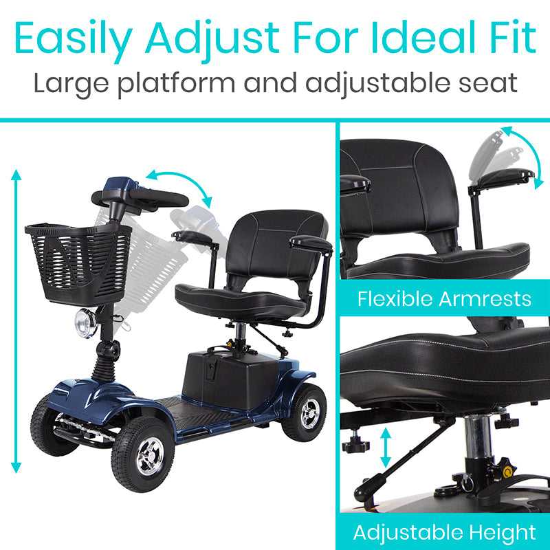 Vive Mobility Scooter – Series A adjustable seat and armrests
