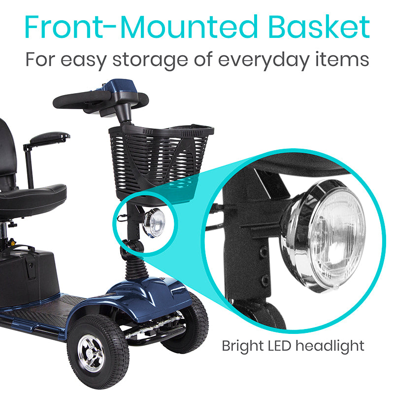 Vive Mobility Scooter – Series A basket and LED headlight