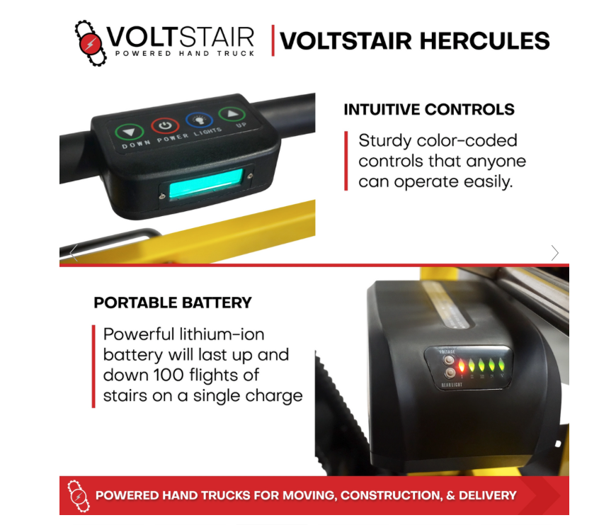 Voltstair Hercules Motorized Stair Climbing Hand Truck