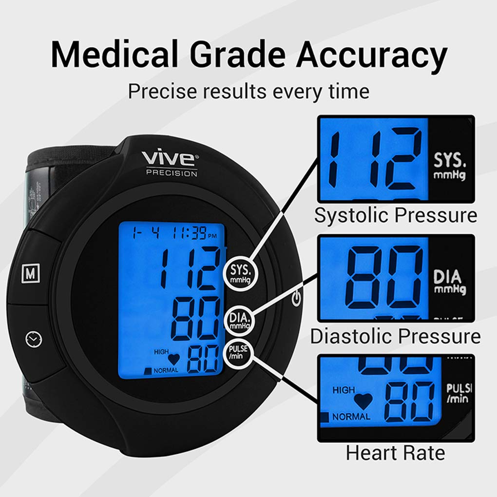 Wrist Blood Pressure Monitor Smart Phone Compatible