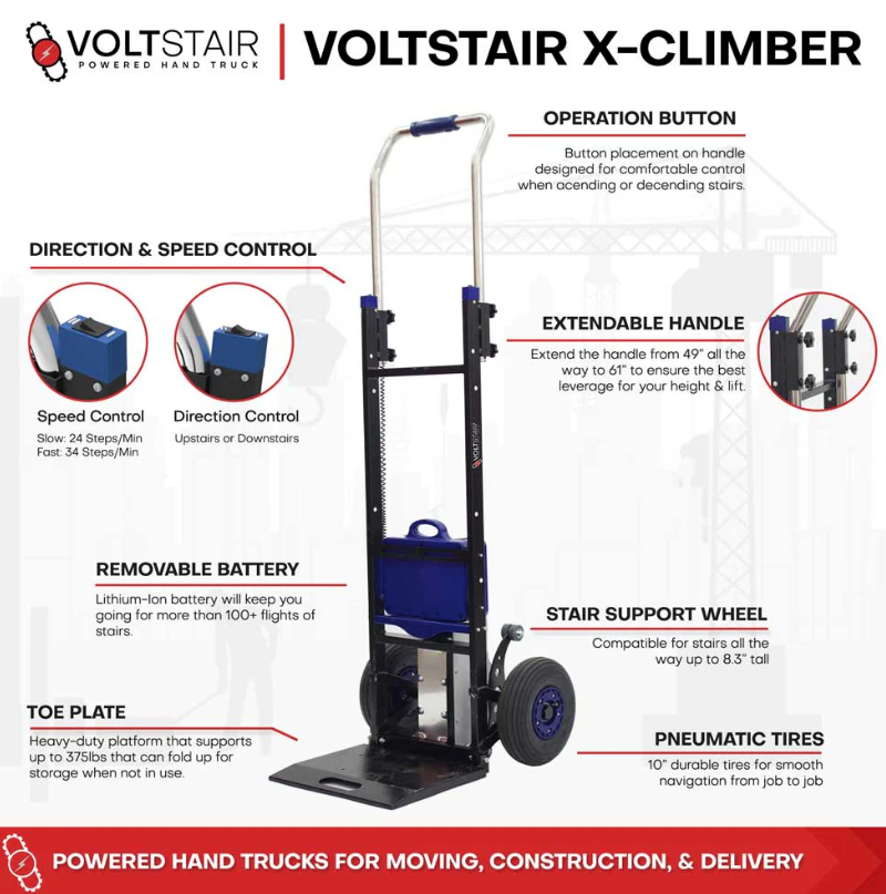 Voltstair X-Climber Powered Stair Climbing Hand Truck