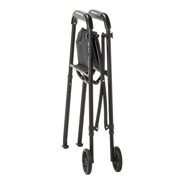Black walker with wheels on a white background