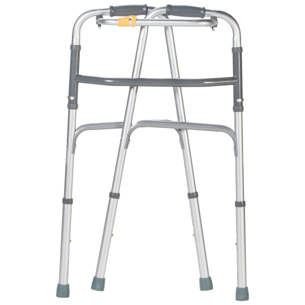 Silver walker with gray feet on a white background