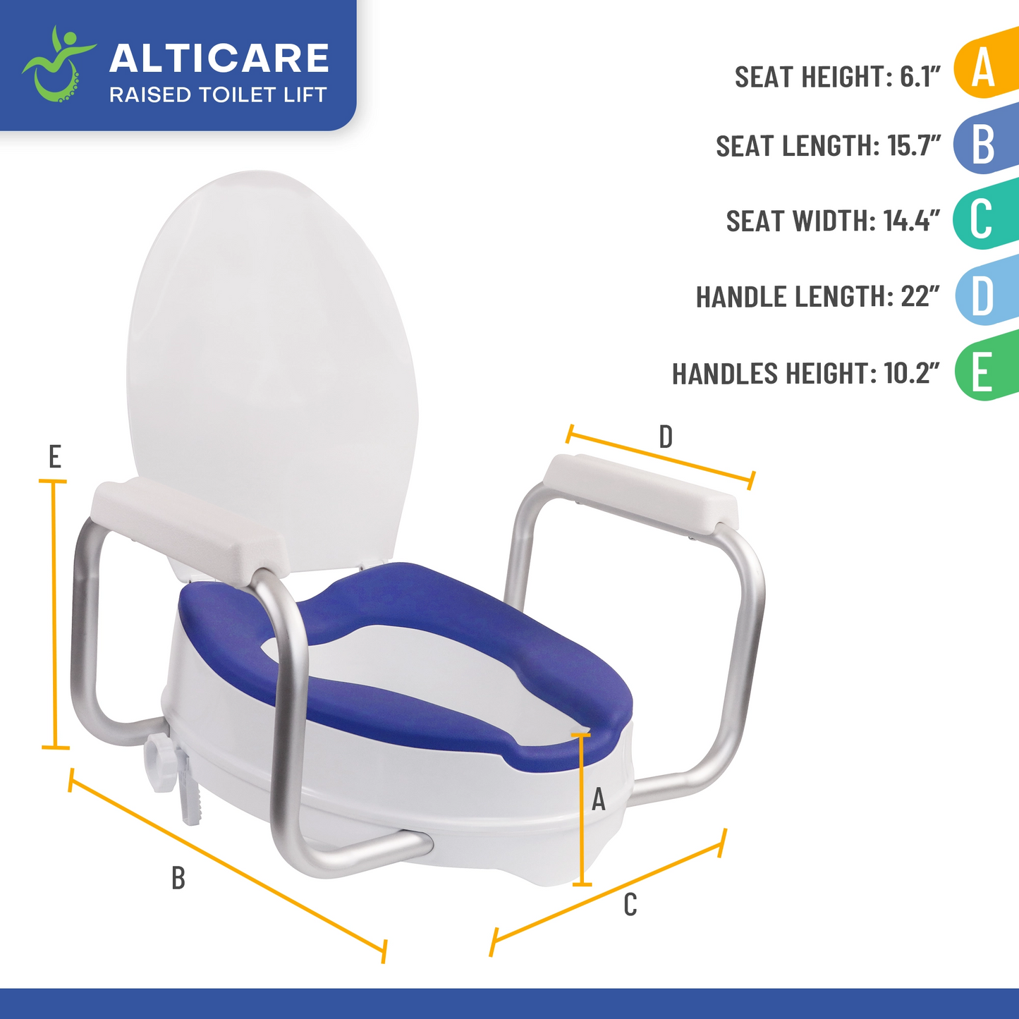 AltiCare 5” Raised Toilet Seat