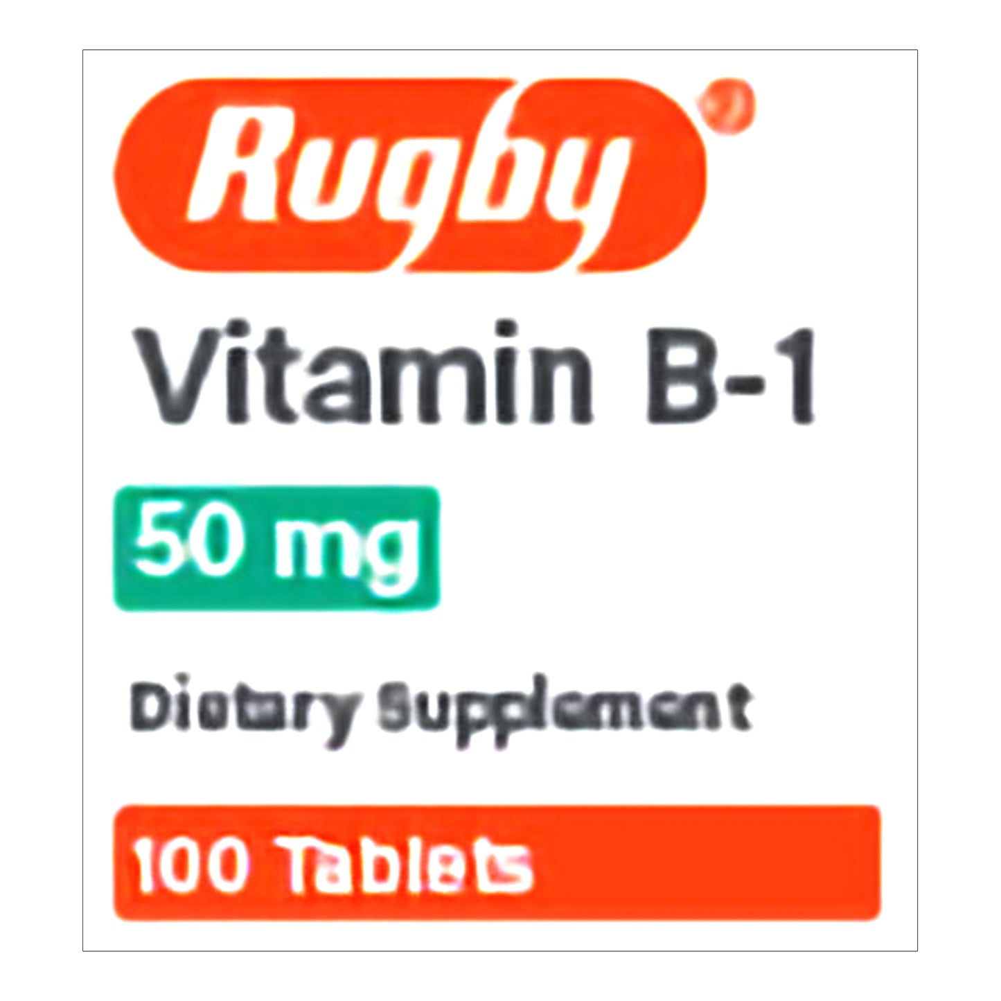 Vitamin B1 (Thiamine) 50 mg Supplement - 100 Tablets