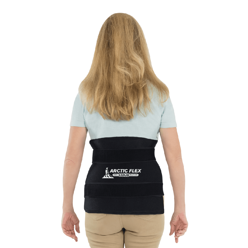 woman wearing back brace