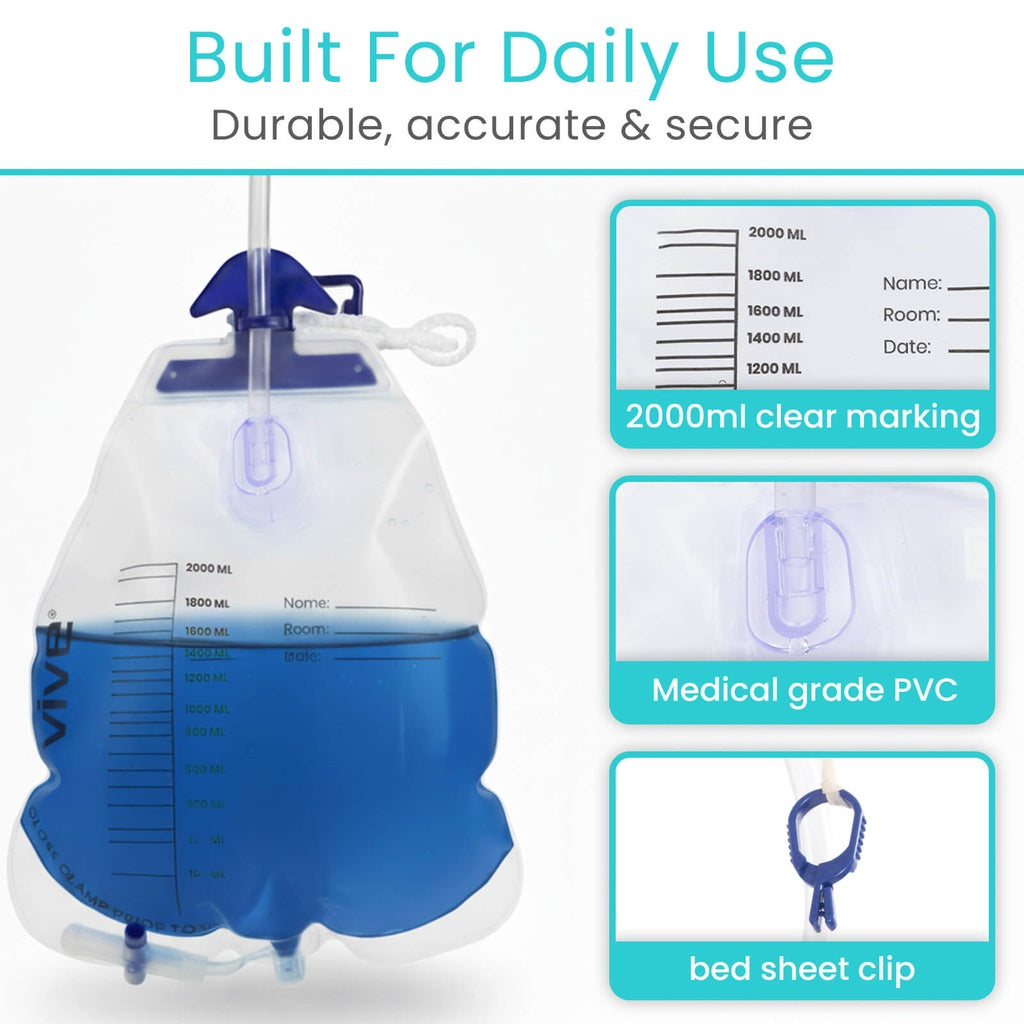 Blue and clear container with measurement markings and features highlighted on a white background.