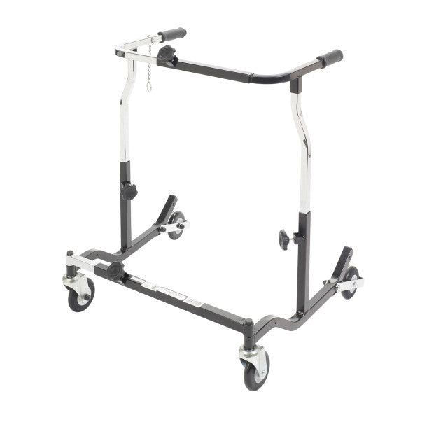 Medical patient lift cart on a white background