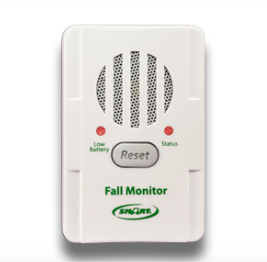 Fall monitor device with visible brand logo on a white background