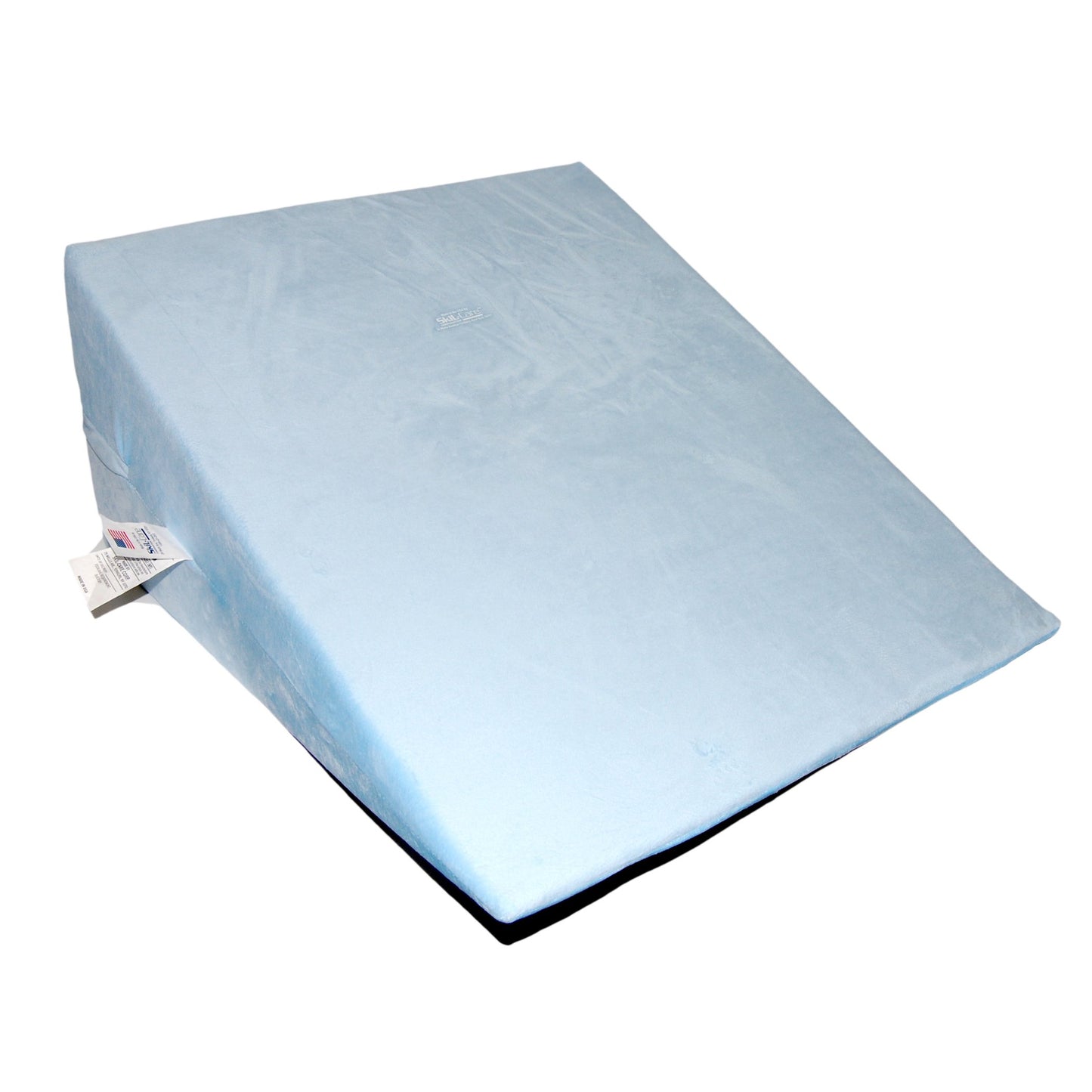 Blue wedge pillow on a white background