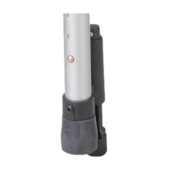 Gray and silver adjustable stand on a white background