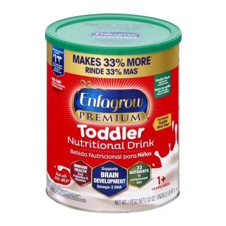 Enfagrow Premium Toddler Nutritional Drink can on a white background