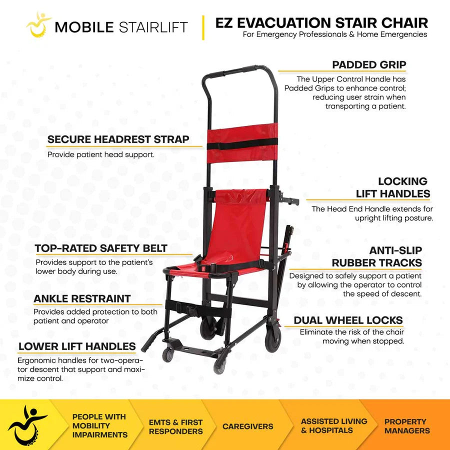 EZ Evacuation Foldable Stair Lift Chair
