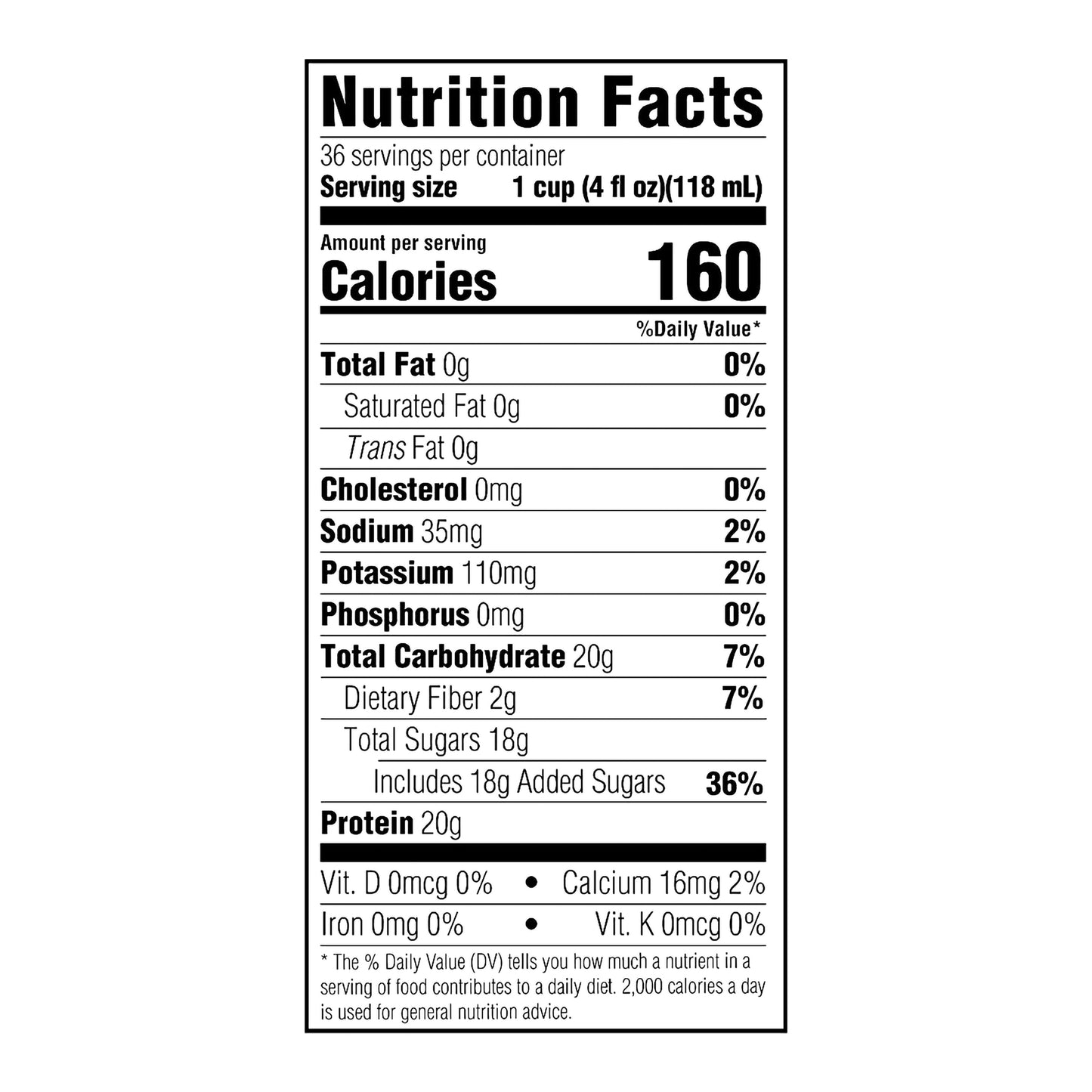 Nutrition facts label for a product with detailed nutritional information.