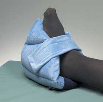 Blue foot cast on a gray background