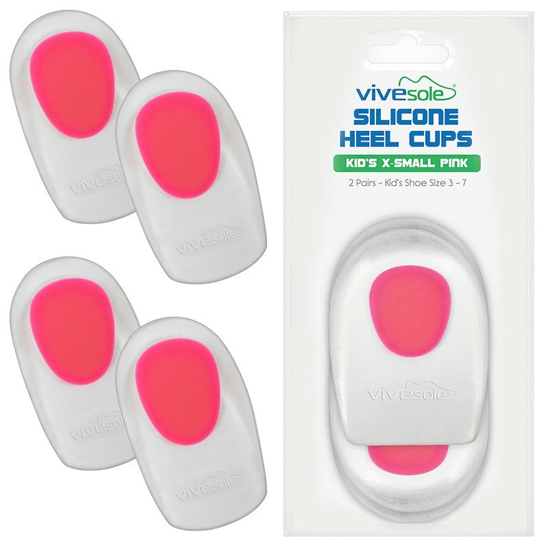 Silicone Heel Cups – Gel Cushion Inserts for Heel Pain Relief (2 Pairs)