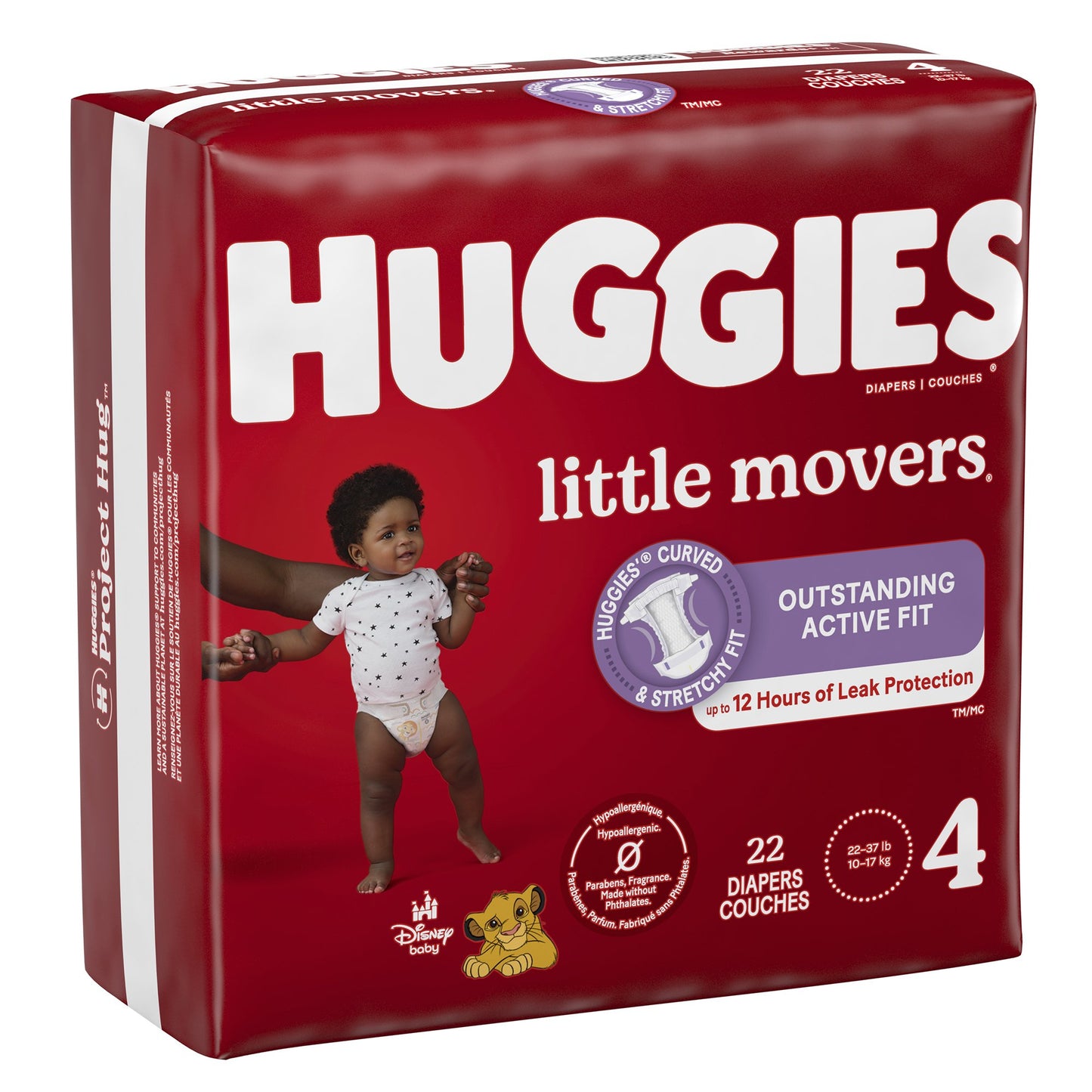 Huggies® Little Movers Baby Diapers Size 4 (22–37 lbs.)