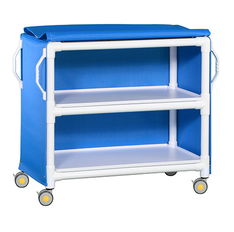 LINEN CART-SM 2 SHELF W/COVER