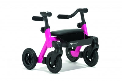 Pink and black scooter with 'Maxi-Cosi' branding on a white background
