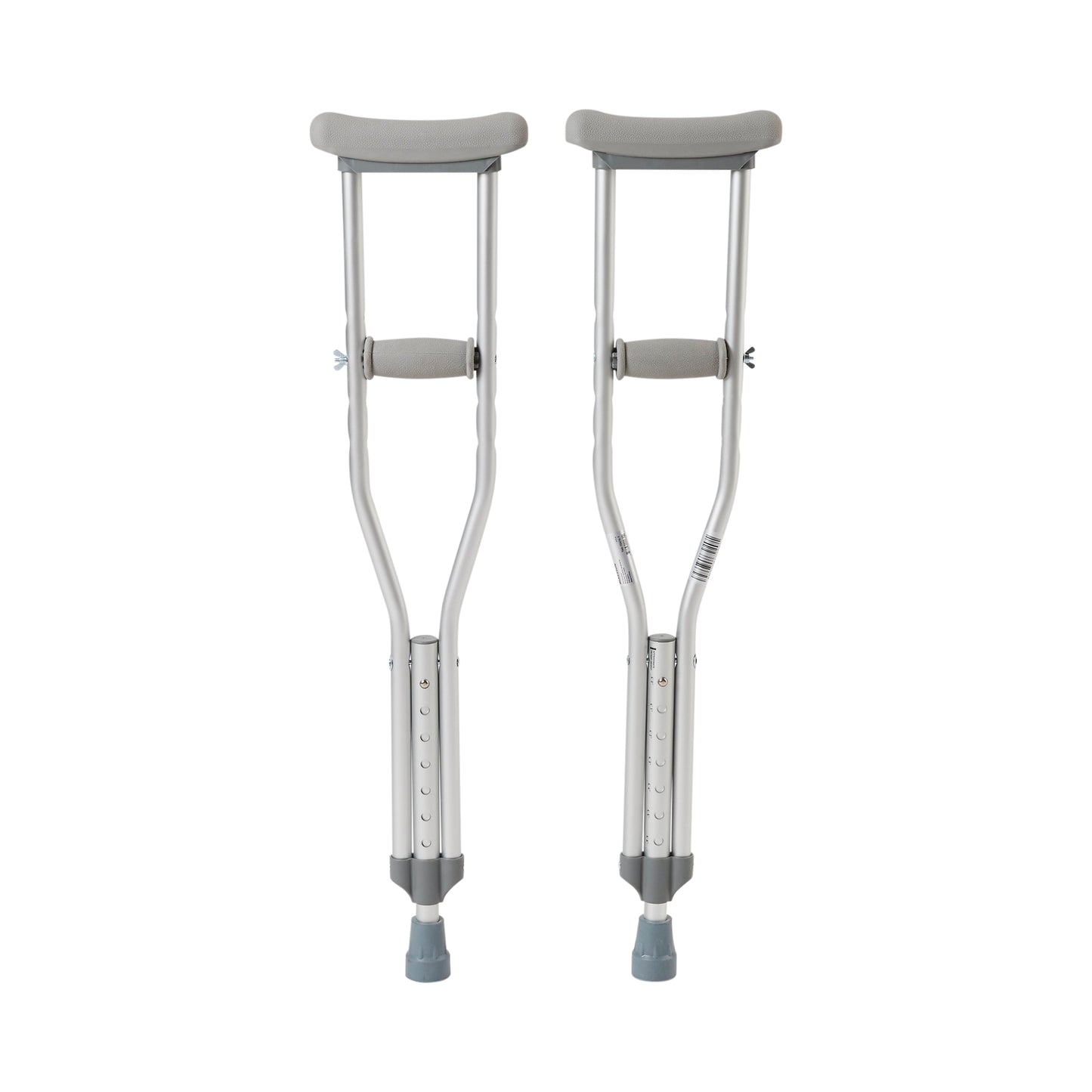 McKesson Pediatric Underarm Crutches – Adjustable Aluminum Frame, 4'0"–4'6" Height Range, 175 lb Capacity