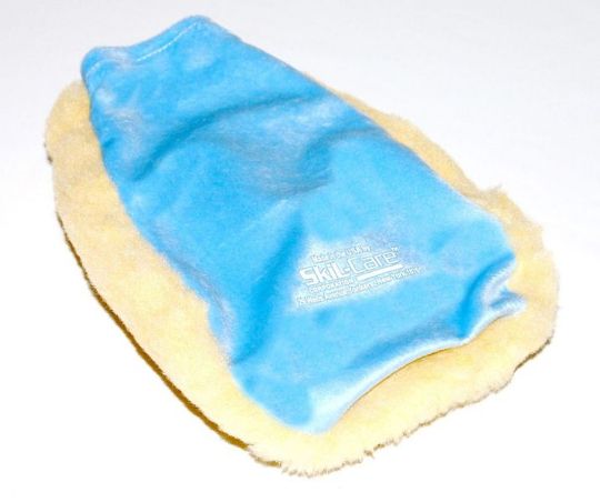 Blue ice pack on a white background