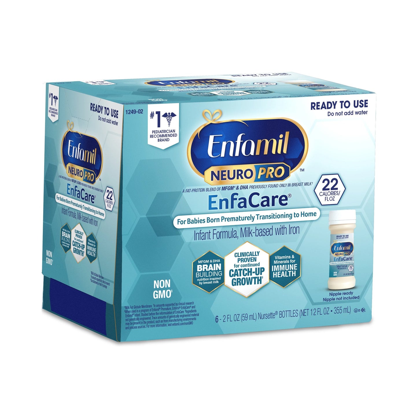 Enfamil EnfaCare Neuro Pro infant formula packaging on a white background