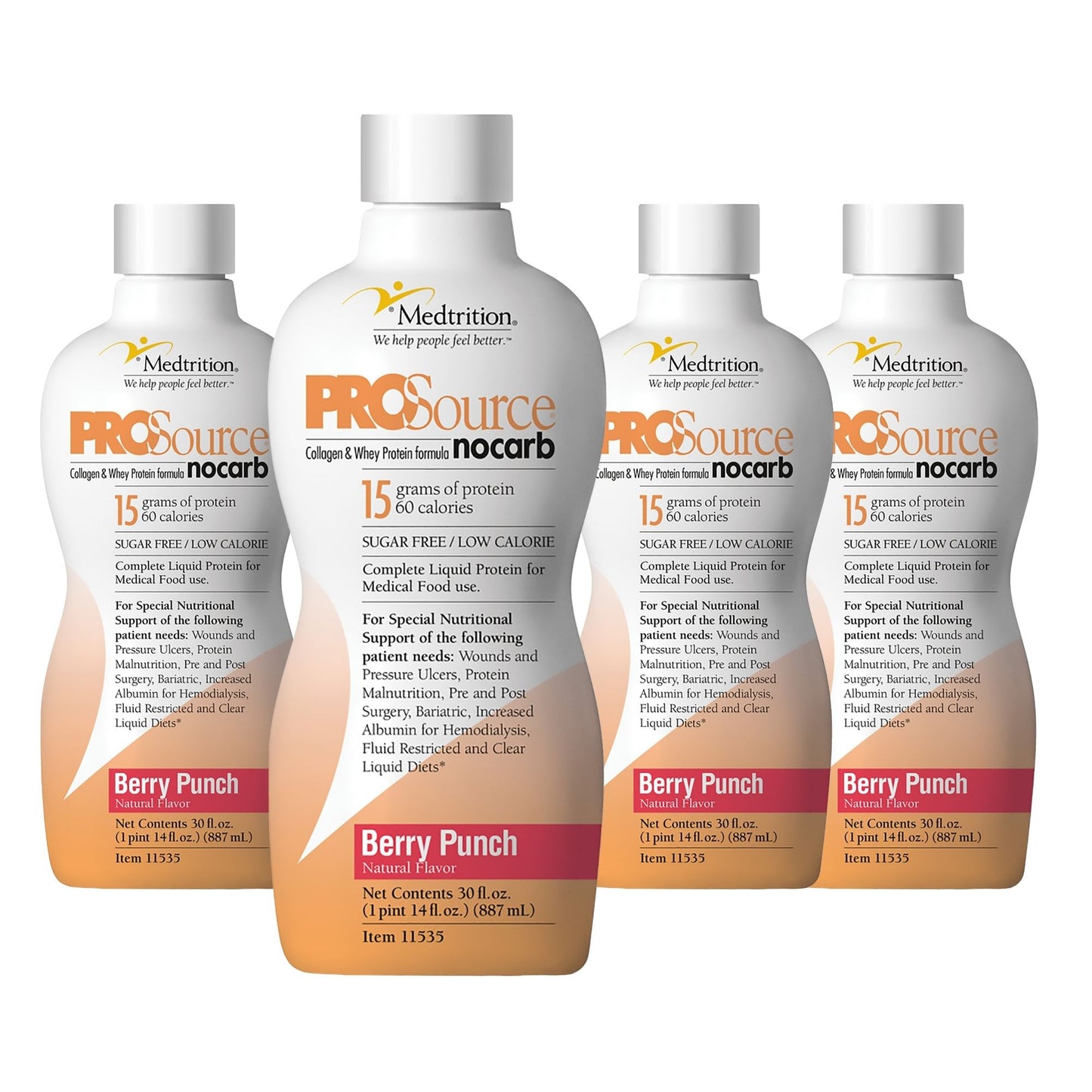 4 bottles of prosource no carb berry punch