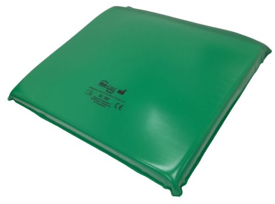 Green cushion on a white background