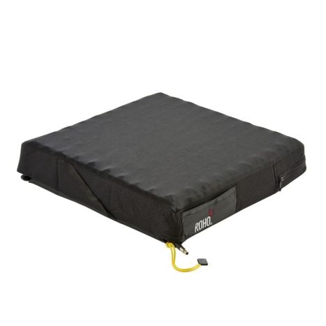 Black ROHO vehicle roof box on a white background