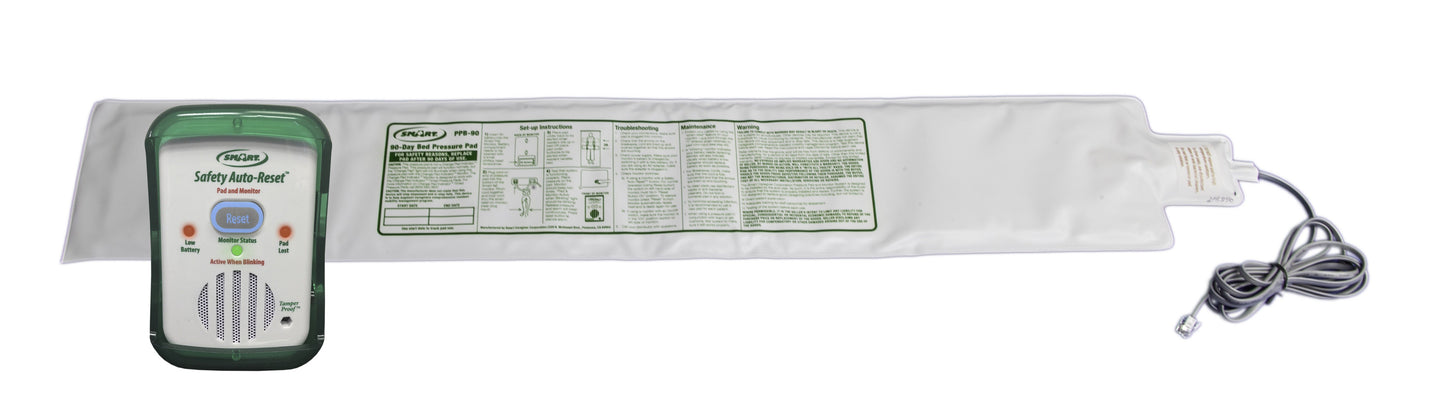 Safety mate alarm with a long rectangular sensor on a white background