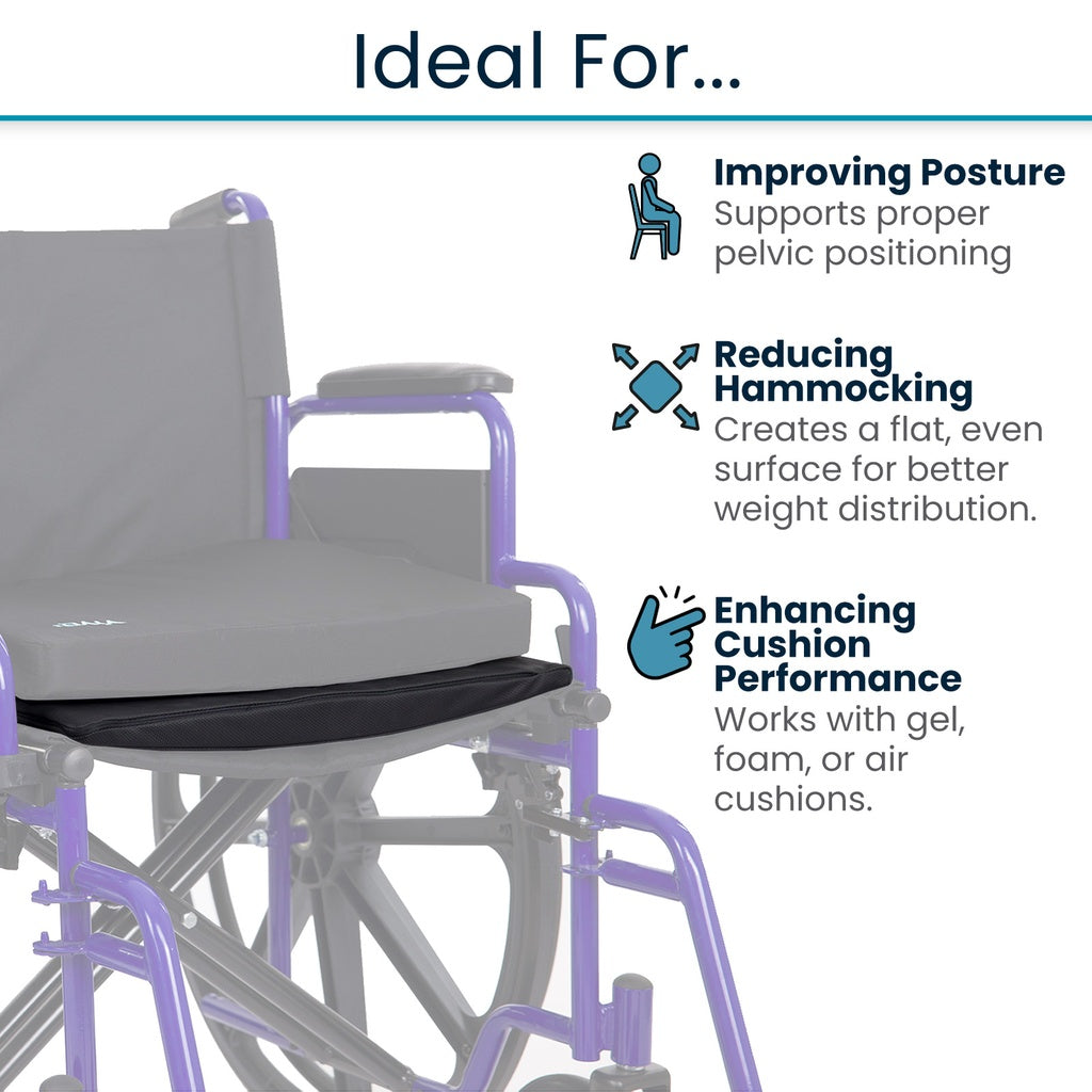 Vive Foldable Solid Seat Insert – Wheelchair Support Cushion