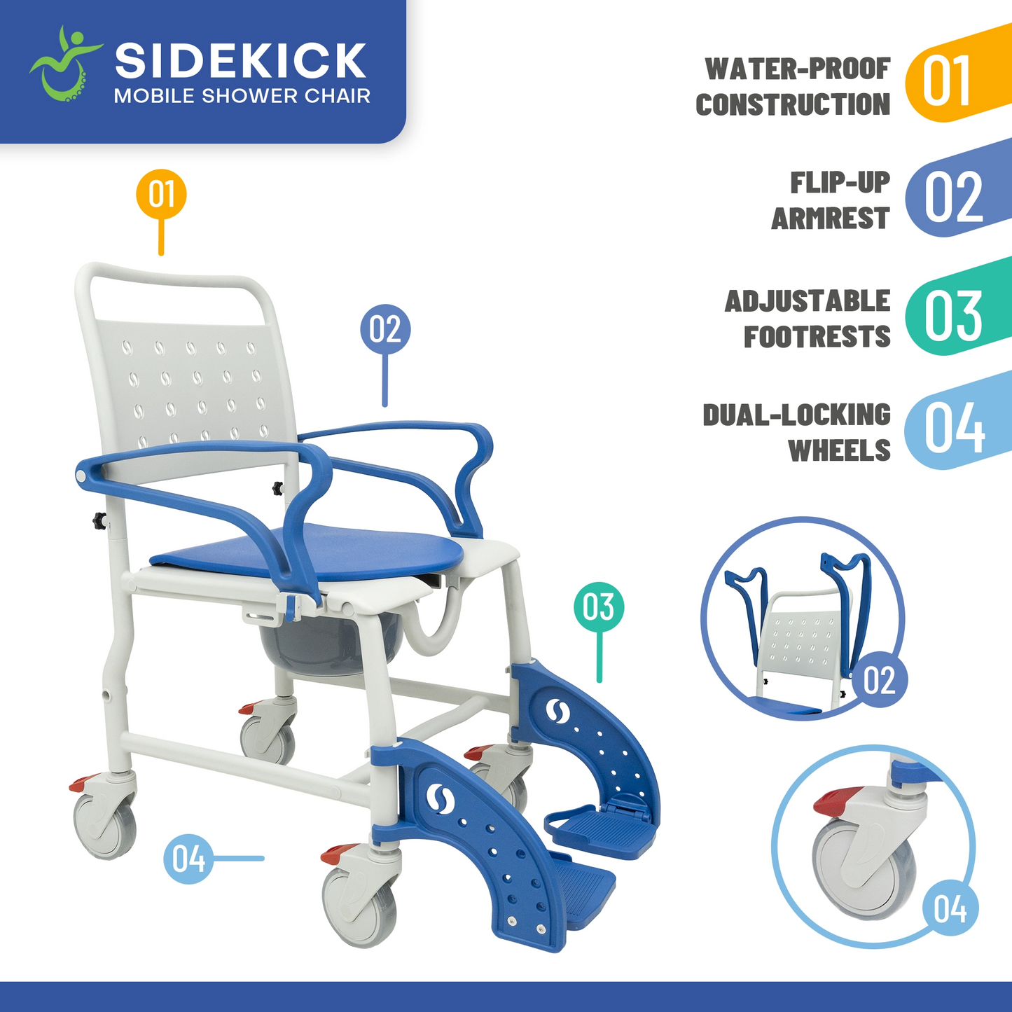 Sidekick Shower Commode Chair
