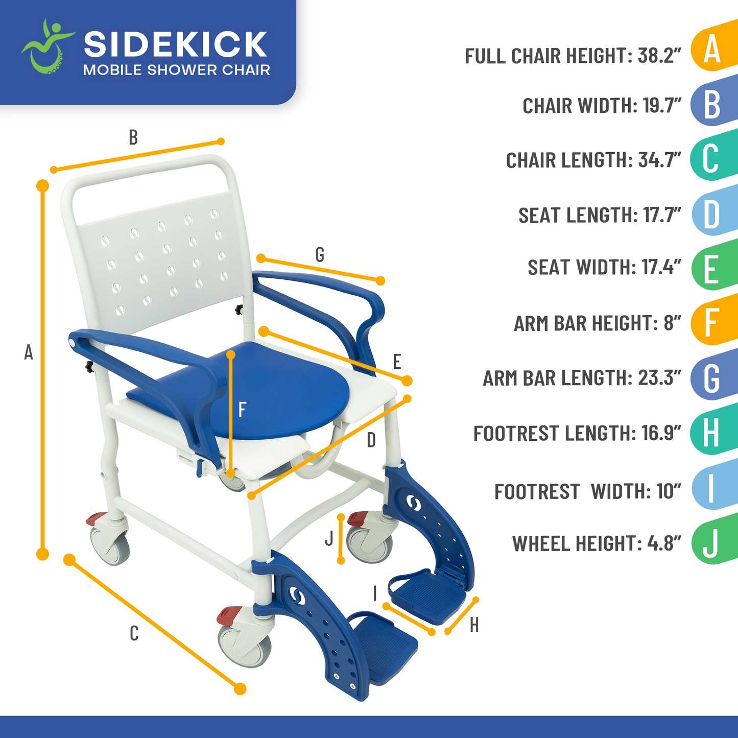 Sidekick Shower Commode Chair