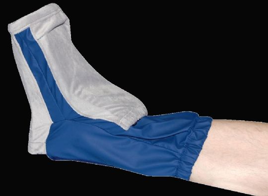 Blue and gray foot coverings on a transparent background
