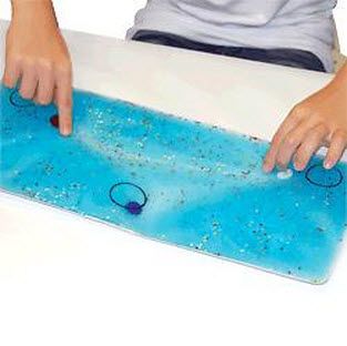 Sensory Stimulation Gel Pad with Marbles - 14x14 Target Ring Therapy