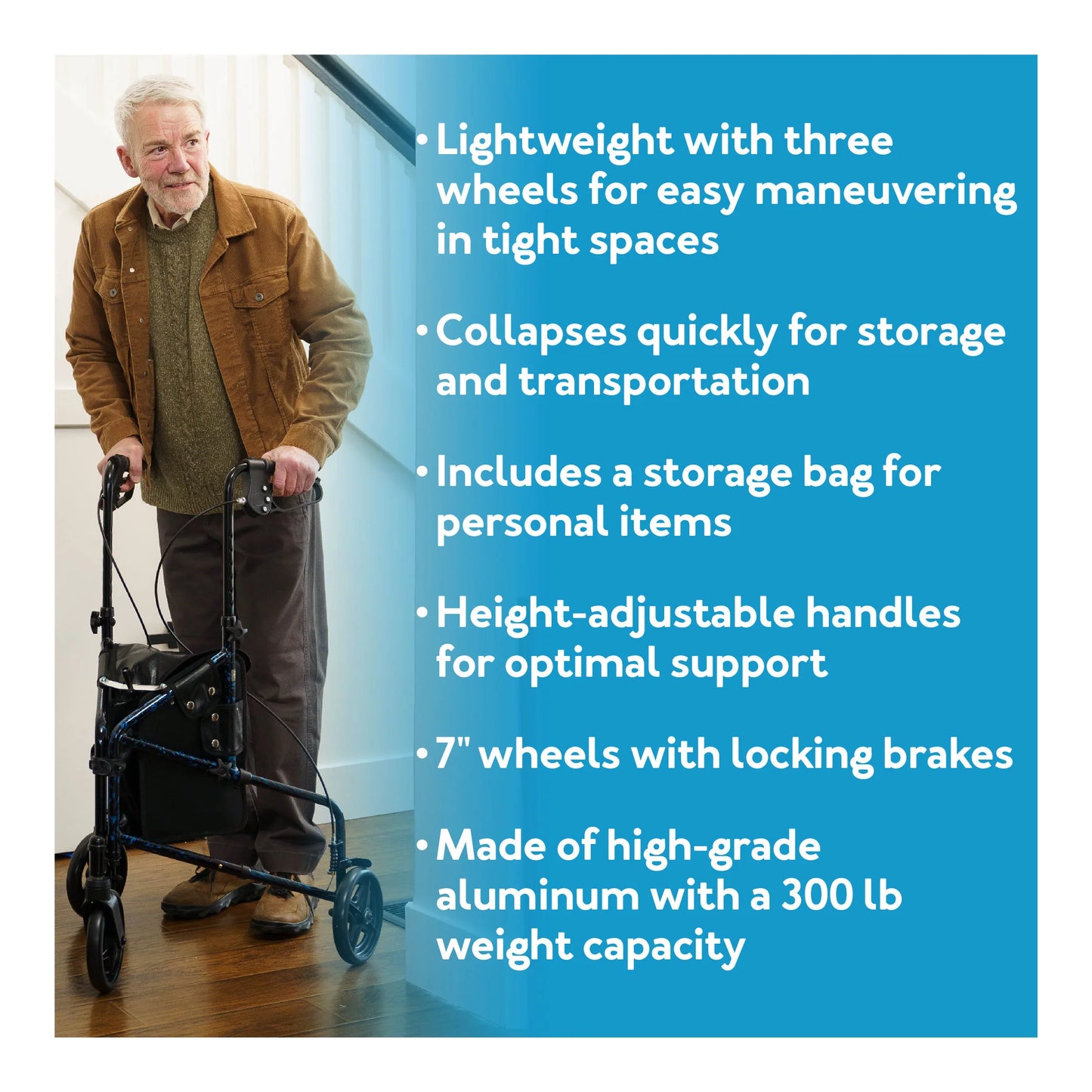 Trio 3-Wheel Rolling Walker A33300
