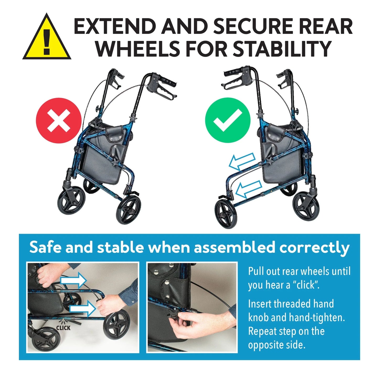 Trio 3-Wheel Rolling Walker A33300