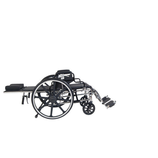 Black manual wheelchair on a white background