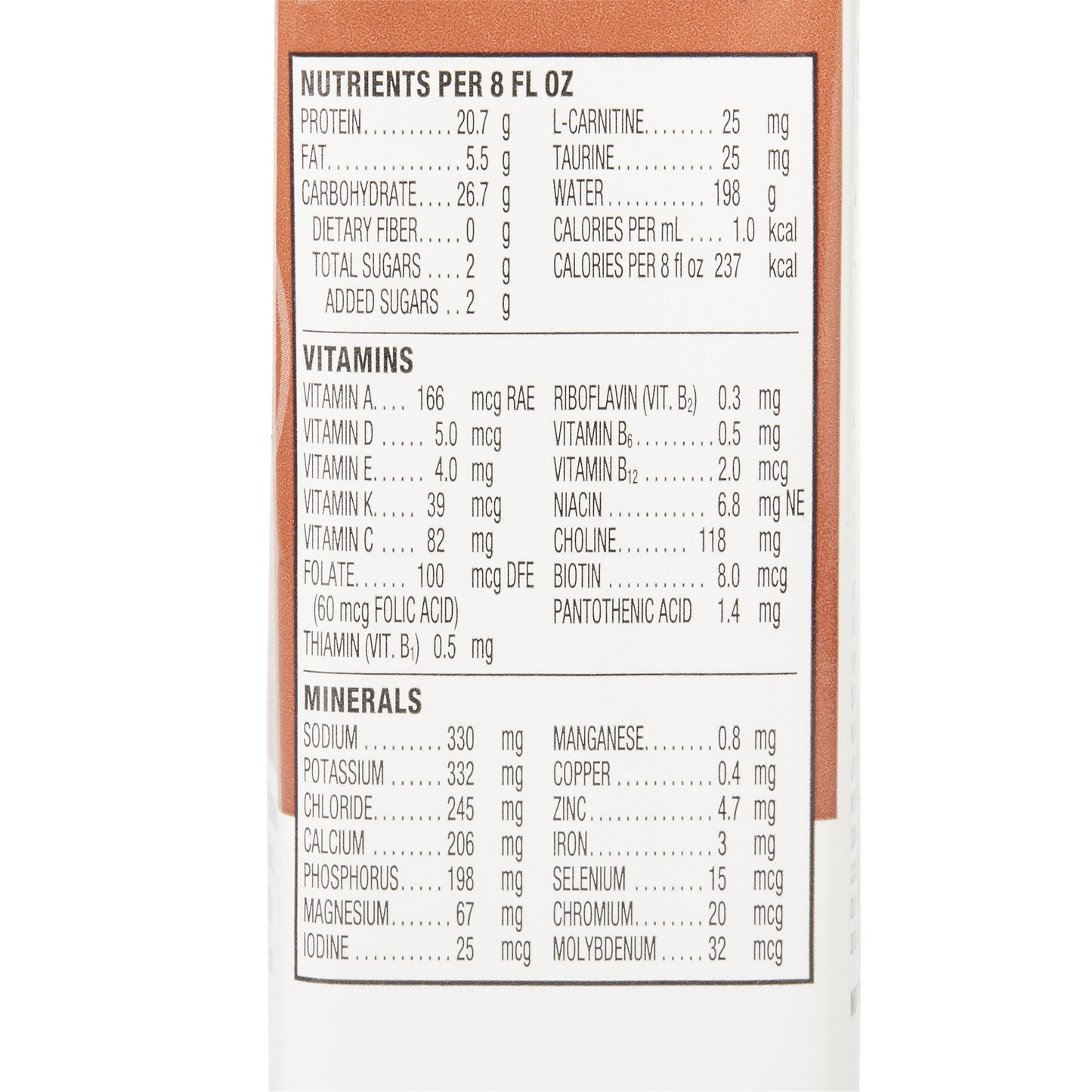 Oral Supplement Vital® HP Unflavored Liquid 8 oz. Reclosable Carton