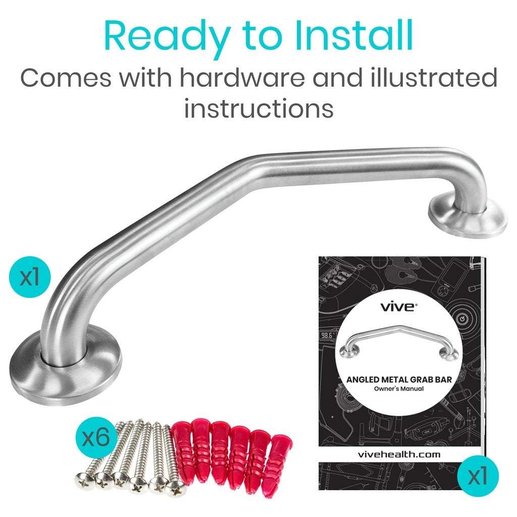 Vive Angled Grab Bar easy install