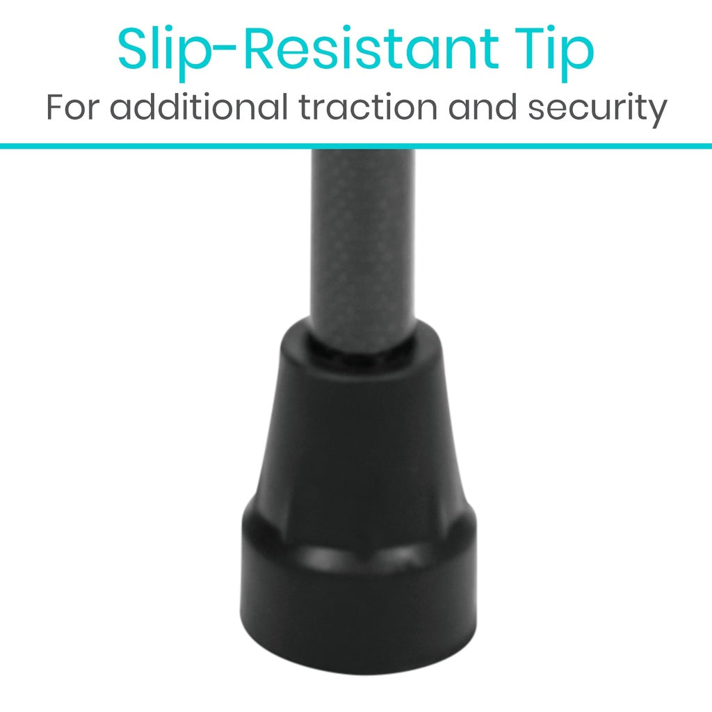 Black slip-resistant tip with text on a white background