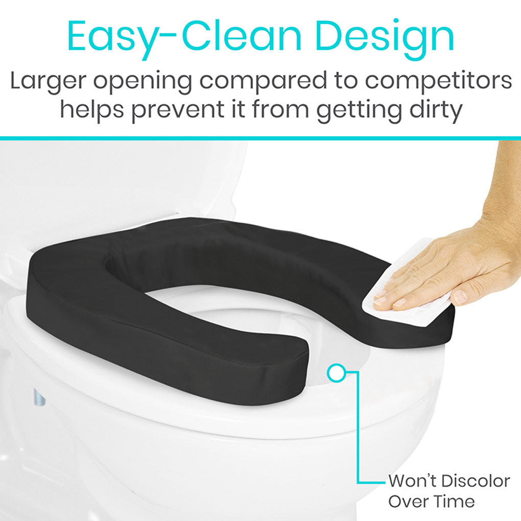 Vive 2” Foam Toilet Seat Cushion is easy to clean