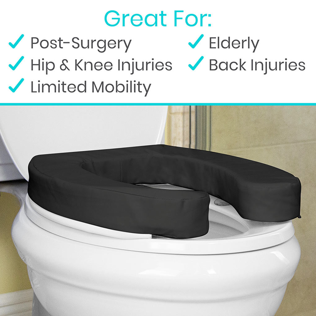 Vive 2” Foam Toilet Seat Cushion helps after surgery or injury