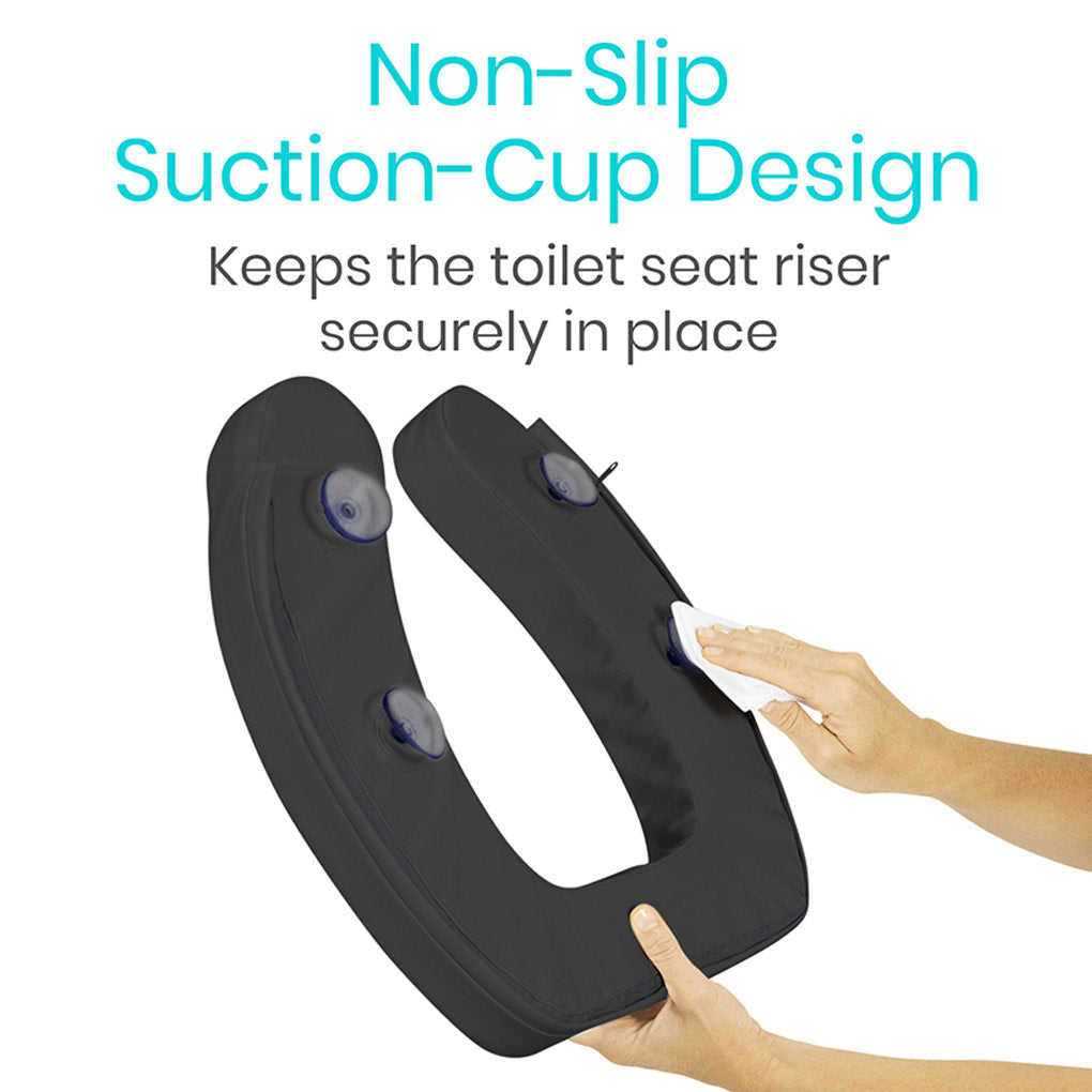 Vive 2” Foam Toilet Seat Cushion suction cups