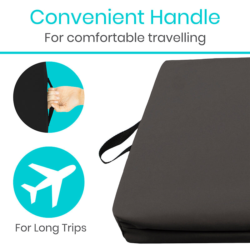 Vive Premium Gel Wheelchair Cushion carry handle