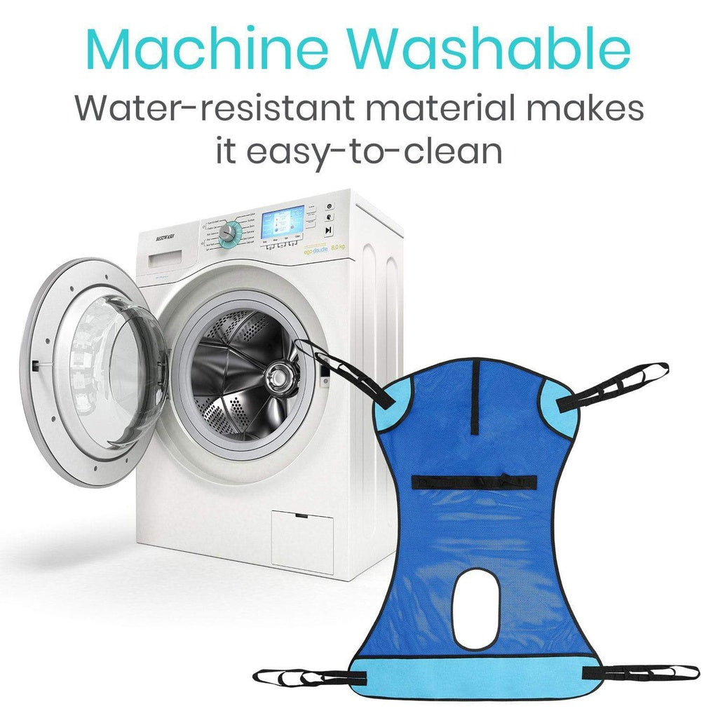 Vive Lift Sling with Commode Opening is machine washable