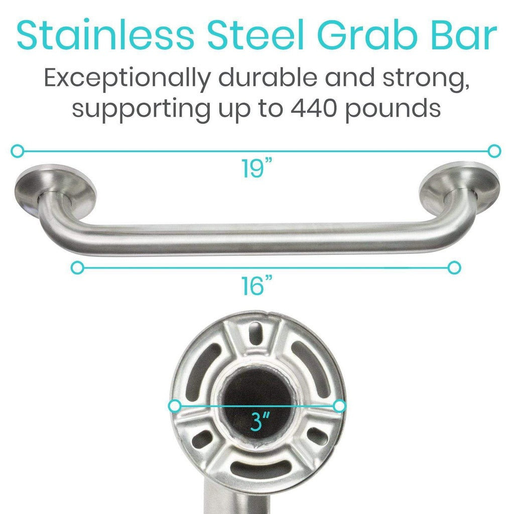 vive metal grab bar is strong and holds up to 440 lbs